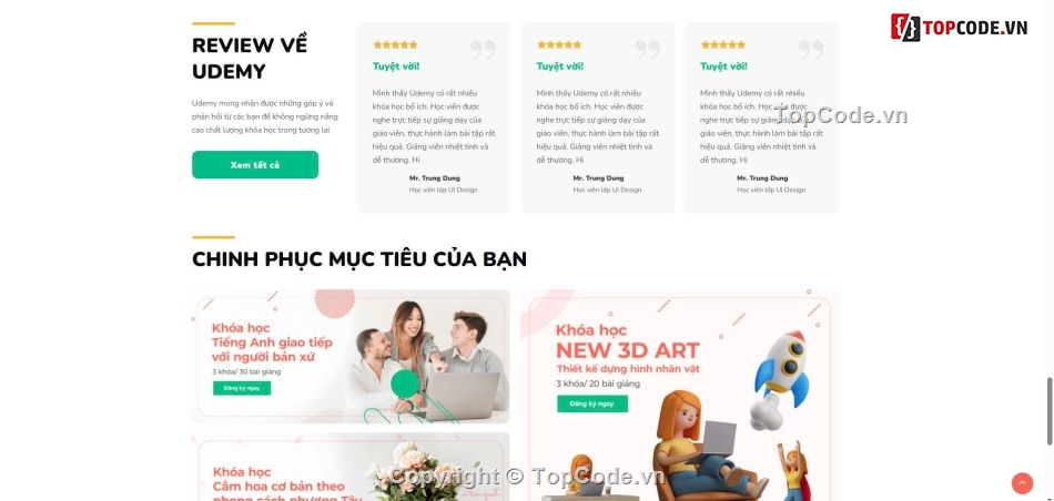Web khóa học,Web tối ưu,khóa học,chuẩn seo,web đẹp